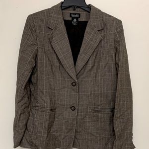 Oversized Plaid Blazer Jacket